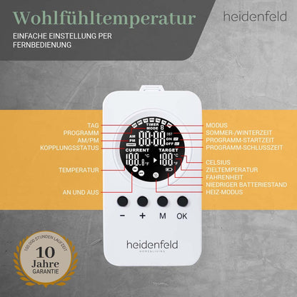 Heidenfeld HF-HP106-3 Infrarot Heizkörper - 1000 Watt