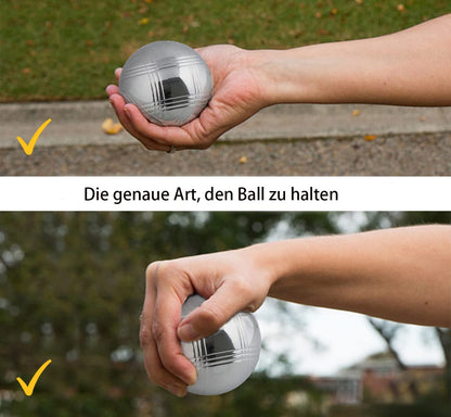 Homewit Boule Set mit 8 Metallkugeln, Petanque Spiel mit Tragetasche