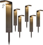iseeway LED-Solarleuchten für Aussen, 6er-Set, Bewegungsmelder, IP65 mit ABS-Gehäuse und Glas-Solarpanel