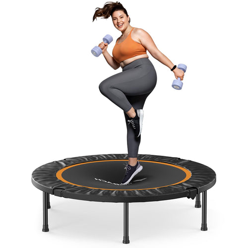 MERACH Mini Fitness Trampolin Faltbar für Bewegungstraining - 102cm. Rundes, faltbares Trampolin für Konditions- und Koordinationstraining.