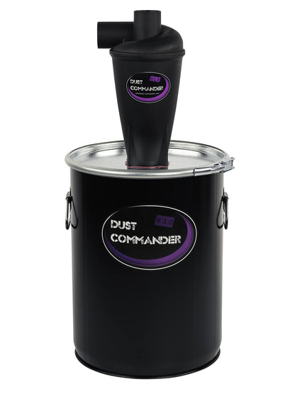 DUST COMMANDER S30 Zyklon Staubabscheider – 30L Stahl Bausatz: Konischer Stahl-Abscheider. Trennt zentrifugal Staub/Späne für Werkstattabsaugung.