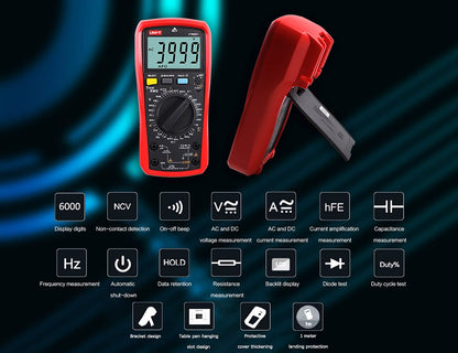 UNI-T UT890D+ Digitalmultimeter True RMS AC/DC mit NCV