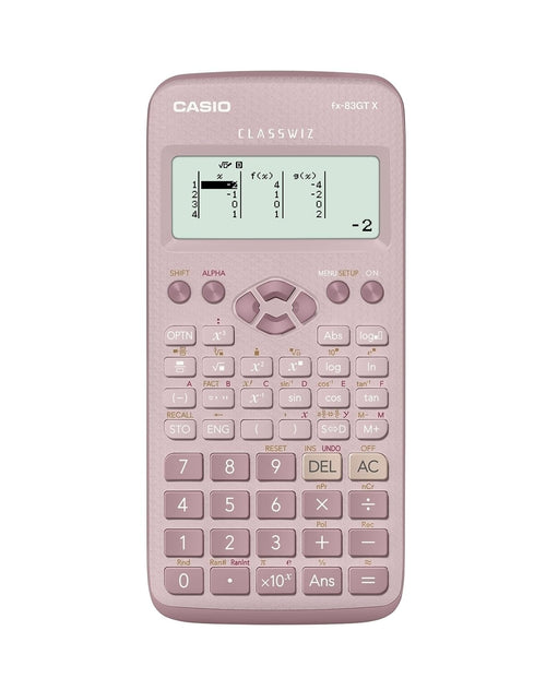 Casio fx-83GT X Wissenschaftlicher Taschenrechner - Pink, rechteckig mit Display und Tastenfeld, für mathematische Berechnungen.