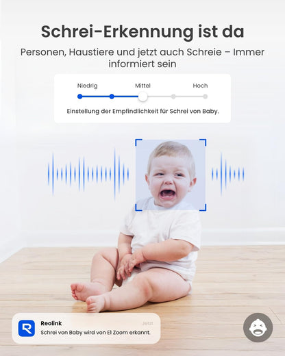 Reolink E1 Zoom 4K PTZ WLAN Überwachungskamera Innen