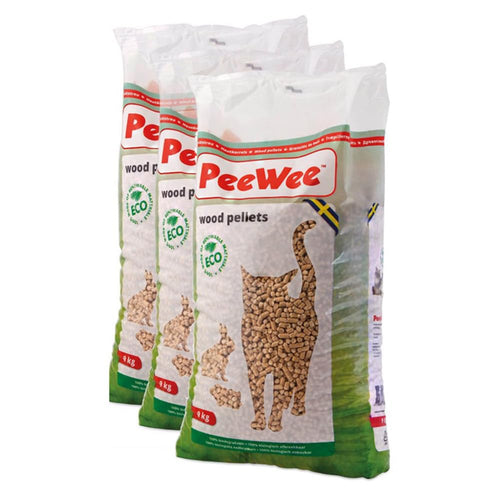 PeeWee Katzenstreu Holzpellets 42 l, nicht klumpend, staubfrei, für die Katzentoilette