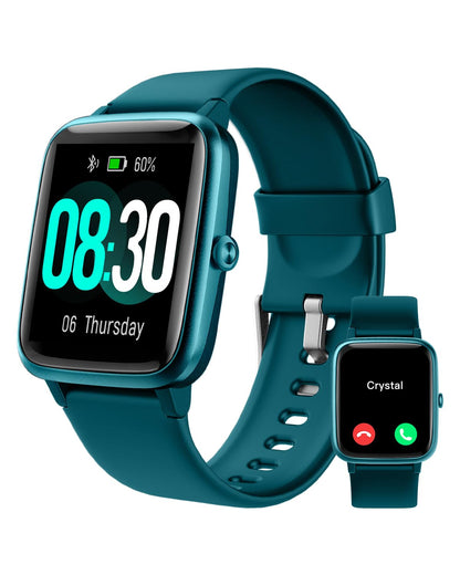 GRV FC1 Smartwatch mit Telefonfunktion und 1.85 Zoll HD-Display, Fitnessuhr mit Herzfrequenz- und Schlafmonitor