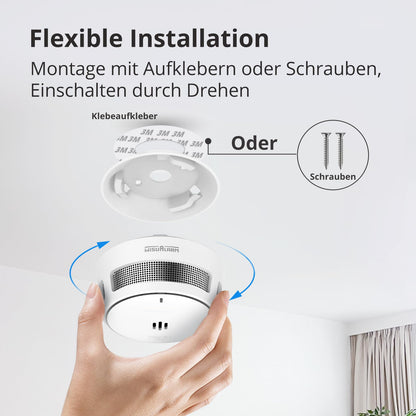 WISUALARM Rauchmelder S05-A mit 10-Jahres-Batterie, 5er-Set