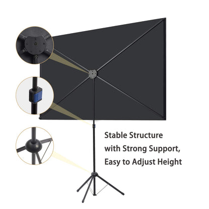 VisionLux 80 Zoll Beamer Leinwand mit Stativ 16:9 4K HD