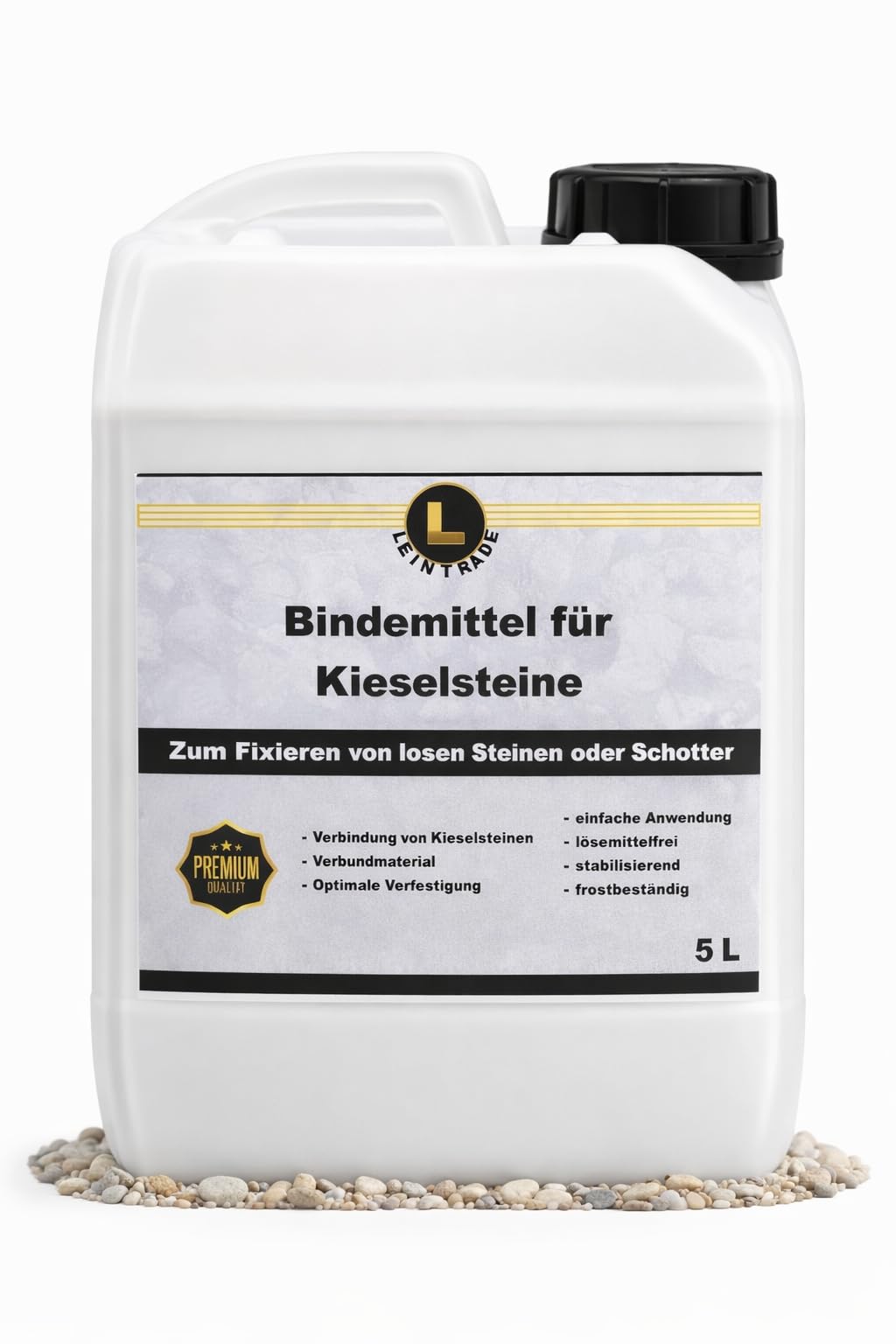 Leintrade Kiesbinder 5 L – wasserdurchlässiger Kiesverfestiger, 5-Liter-Gebinde