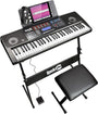 RockJam 61 Tasten Keyboard Piano Kit - Touch Display. Schwarzes Keyboard mit 61 Tasten und Touch Display für digitale Klaviermusik.
