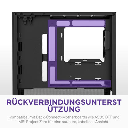 NZXT H3 Flow Micro-ATX PC-Gehäuse Luftstrom – Schwarz