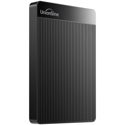 UnionSine HD2510 Externe Festplatte 500GB, 2,5 Zoll, USB 3.0, Schwarz – portabler Speicher mit rutschfestem Gehäuse