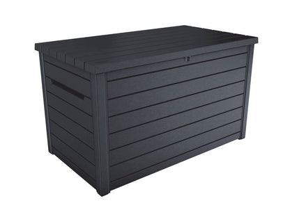 Koll Living Goliath XXL Auflagen- & Kissenbox - 870L Graphit. Rechteckige Box, graphit. Lagert Gartenauflagen & Kissen.