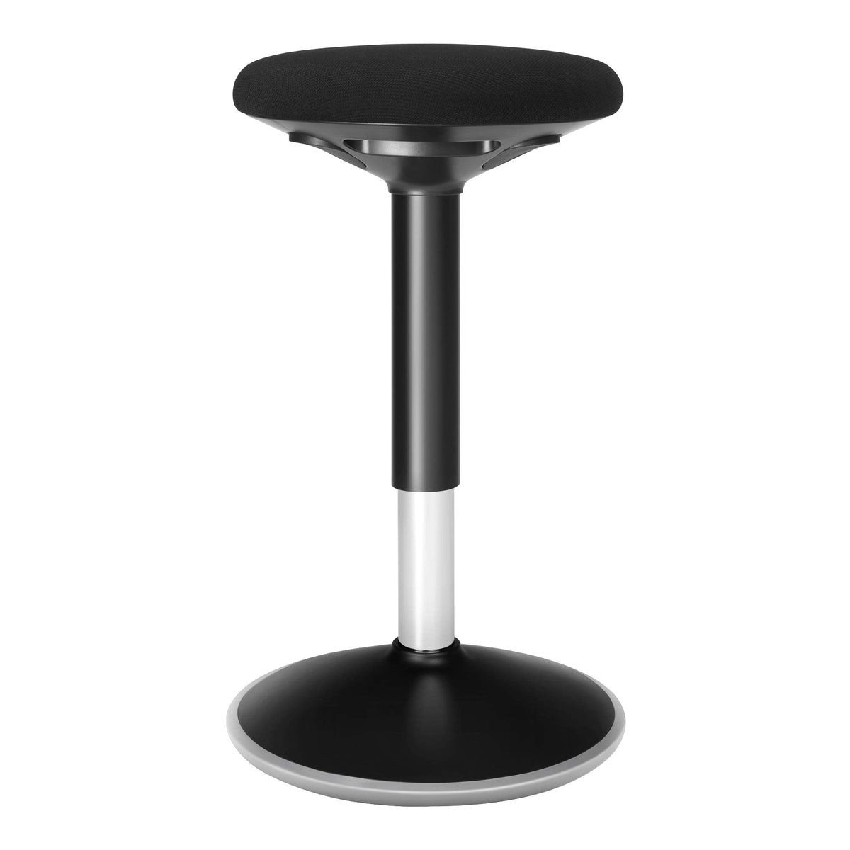 SONGMICS Bürohocker OSC04BK: Runder, schwarzer Hocker. Höhenverstellbar für dynamisches Sitzen am Schreibtisch.