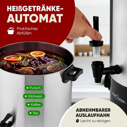 ProfiCook PC EKA 1283 Heissgetränke- & Einkochautomat - 32L Edelstahl