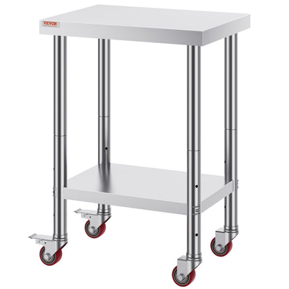 VEVOR Edelstahl Arbeitstisch 61x46cm - Gastro & Gewerbe