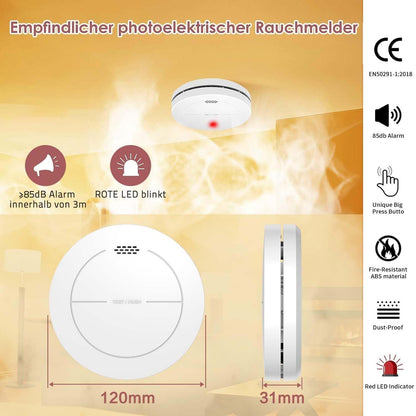 Safeliveo SL-S15 Rauchmelder im 6er Set mit 10-Jahres-Batterie