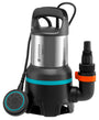 Gardena Schmutzwasser-Tauchpumpe 16000 – Modell 9042-20. Graue, kompakte Tauchpumpe. Fördert Schmutzwasser aus Kellern und Baugruben ab.