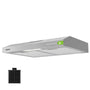 CIARRA CBCS6903D Dunstabzugshaube Unterbau 60 cm Umluft Abluft in Edelstahl Silber