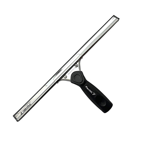 FenWi Fensterabzieher 35 cm mit Gummilippe und Edelstahl-Abziehschiene