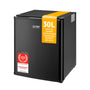 TZS First Austria Mini Kühlschrank 30L lautlos – Mattschwarz. Rechteckiger, mattschwarzer Korpus. Kühlt Getränke und Snacks.