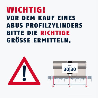 ABUS Profilzylinder E30NP 45/50 mit Not- und Gefahrenfunktion