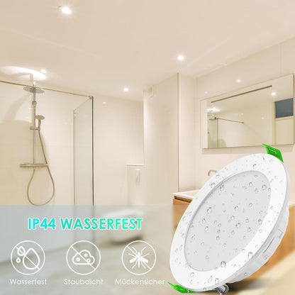 Asstikoo LED Einbaustrahler 230V dimmbar, 7W, IP44, 12er Set