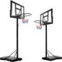 LIFERUN Basketballkorb Outdoor Verstellbar 230-305cm – 110x70cm. Höhenverstellbar zum Basketballspiel im Freien, mit Ring und Netz.