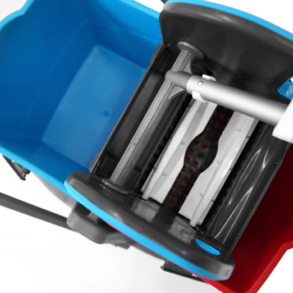 Hypafol Reinigungswagen - 2x25l Eimer mit Presse Extra Korb