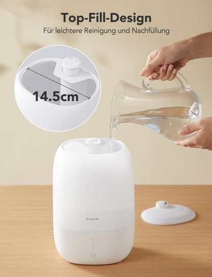 GoveeLife Smart Luftbefeuchter H7140, 3L Ultraschall mit Nachtlicht