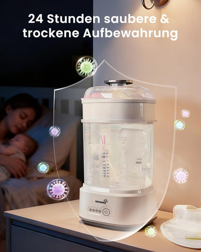 Grownsy Dampfsterilisator mit Trockner für Babyflaschen, 5-in-1