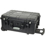 HMF ODK400 Outdoor-Trolley, Fotokoffer mit Rasterschaumstoff, schwarz, mit Teleskopgriff und Rollen