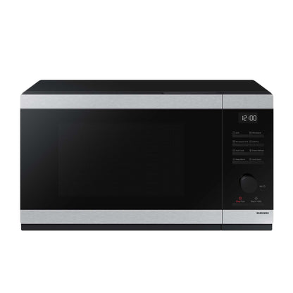 Samsung MG32DG4524CTE1 Mikrowelle mit Grill - 32L Edelstahl. Rechteckiger Edelstahlkorpus zum Erwärmen, Kochen und Grillen von Speisen.
