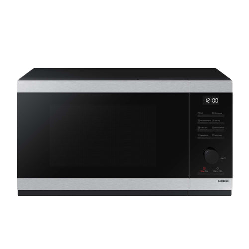 Samsung MG32DG4524CTE1 Mikrowelle mit Grill - 32L Edelstahl. Rechteckiger Edelstahlkorpus zum Erwärmen, Kochen und Grillen von Speisen.