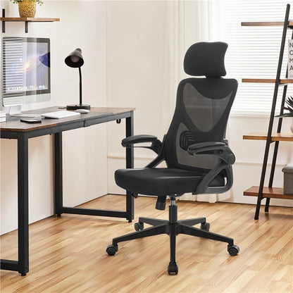 Yaheetech Ergonomischer Bürostuhl Drehstuhl - Schwarz