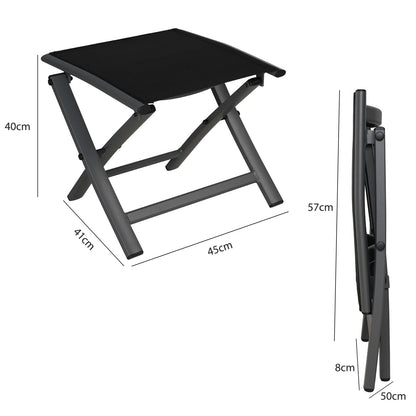 Grand patio Gartenhocker, Klapphocker aus Aluminium und Textilene