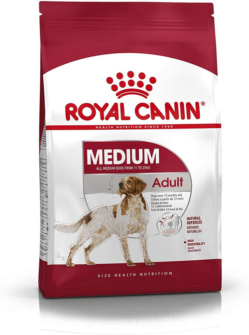 Royal Canin Medium Adult Hundefutter für mittelgrosse Hunde – 10 kg Beutel: braunes Granulat. Alleinfuttermittel für Verdauung & Immunsystem.