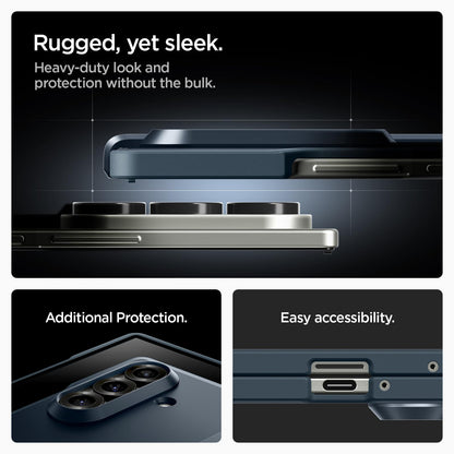 Spigen Tough Armor Pro MagFit Hülle für Galaxy Z Fold 7 - Metal Slate