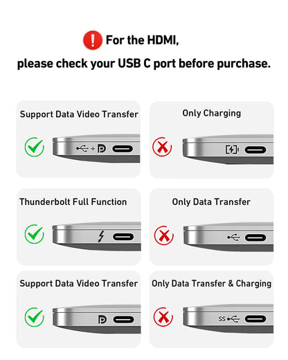 BENFEI Laptop Ständer mit 6-in-1 USB-C Dockingstation, 4K HDMI