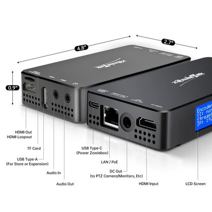 zowietek 4K HDMI NDI|HX3 Encoder/Decoder Live-Streaming