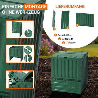Garantia ECO-King Komposter 400 Liter grün Schnellkomposter