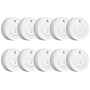 X-Sense Rauchmelder SD2J0AX mit 10-Jahres-Batterie, 10er-Set – fotoelektrischer Rauchwarnmelder nach EN 14604