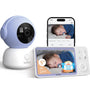 BOIFUN Babyphone mit Kamera 2K, 5 Zoll Monitor, WLAN und App, 360° schwenkbar