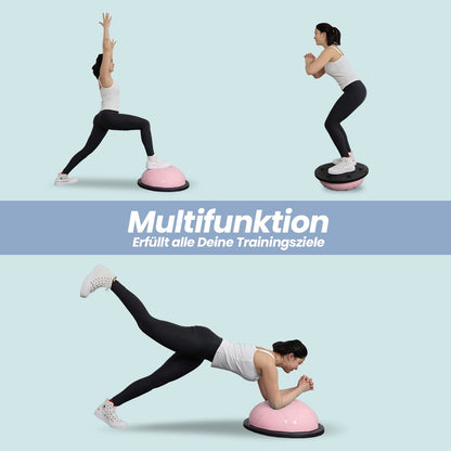 DH FitLife Balance Ball Gleichgewichtstrainer Gymnastikball 60cm - Rosa