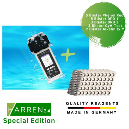 harren24 Poollab 2.0 SE Photometer – Pooltester m. 170 Tabletten