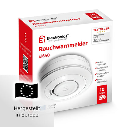 Ei Electronics Ei650 Rauchwarnmelder, 4er Set mit 10-Jahres-Batterie