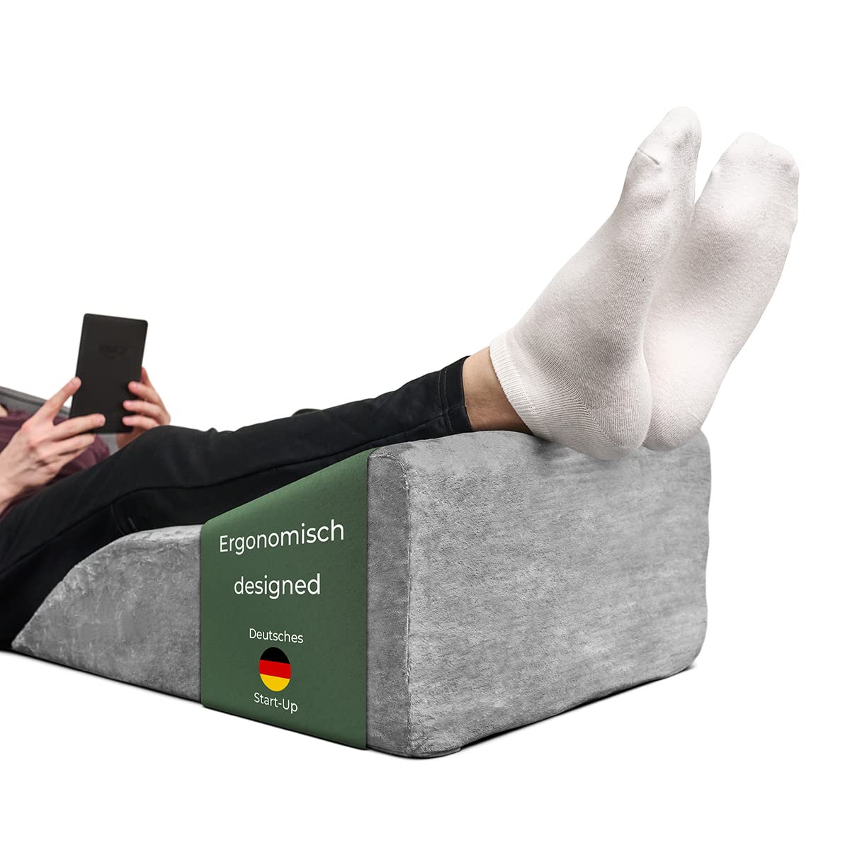 VitaMed Ergonomisches Venenkissen - Beinhochlagerung Keilkissen. Ergonomisches Keilkissen zur Beinlagerung bei Venenbeschwerden.