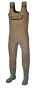 Shakespeare Sigma Neoprene Wathose für Angler - Braun. Braune Neopren-Wathose zum Angeln. Hält trocken und isoliert im Wasser vor Kälte.