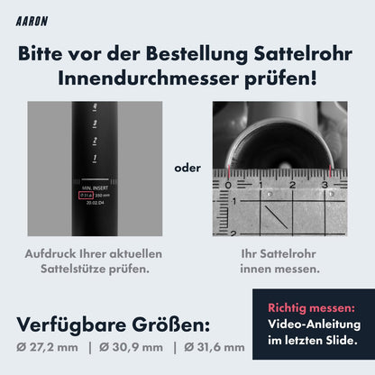 AARON Spring Federsattelstütze 27.2mm, 350mm – Schwarz