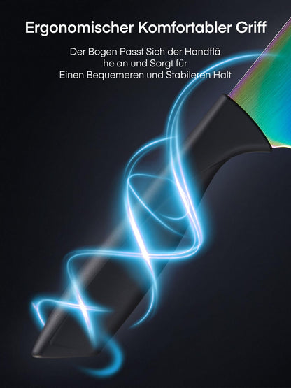 D.Perlla Messerblock Set 16-teilig, Titanbeschichtung Regenbogen
